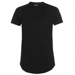 Image of Fresh Ego Kid Curved Hem T Shirt - Black