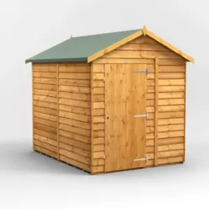 Image of 8x6 Power Overlap Windowless Apex Garden Shed