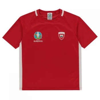 Image of UEFA Euro 2020 Hungary Polyester T Shirt - Red