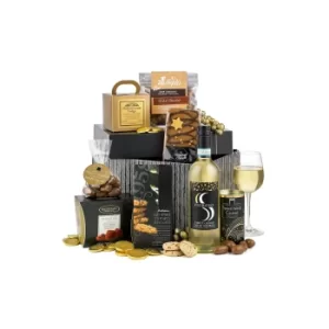 Image of Scrumptious Selection Hamper with White Wine
