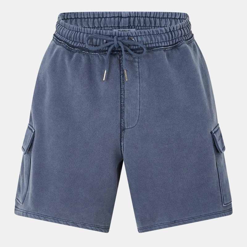 Image of Jack Wills Mens Fleece Cargo Jogger Shorts Navy male S