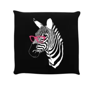 Image of Grindstore Clever Stripes Cushion (One Size) (Black)