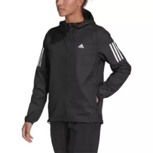Image of adidas Own the Run Hooded Running Windbreaker Womens - Black