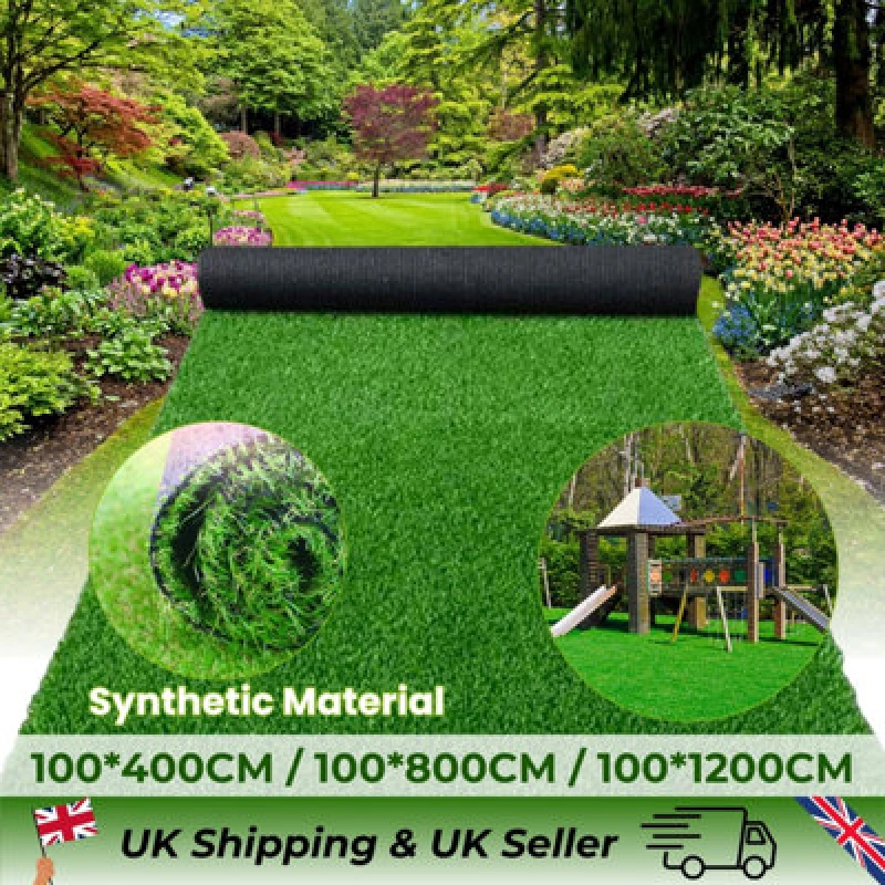 Image of Walplus Uv Resistant Artificial Grass - 20mm Pile Height Astroturf Mat For Outdoor Garden, Patio, And Terrace