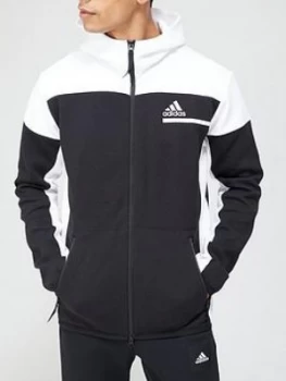 Image of adidas ZNE Full Zip Hoodie - Black, Size S, Men