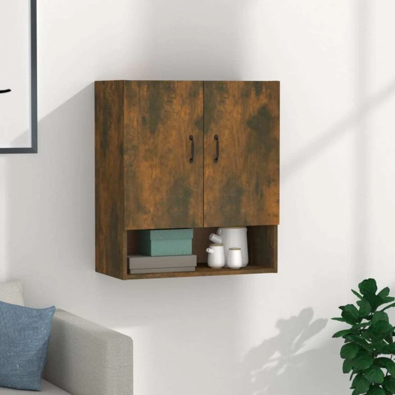 Image of VIDAXL Vidaxl - Wall Cabinet Smoked Oak 60x31x70cm Engineered Wood 8720287086956