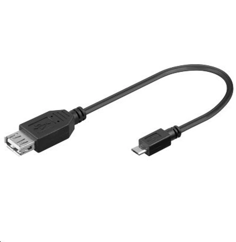 Image of Microconnect USBABMICRO2 USB cable USB 2.0 0.2 m USB A Micro-USB B Bla