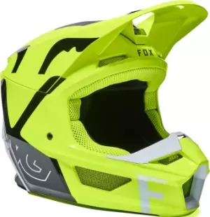 Image of Fox V1 Skew Motocross Helmet, yellow, Size 2XL, yellow, Size 2XL