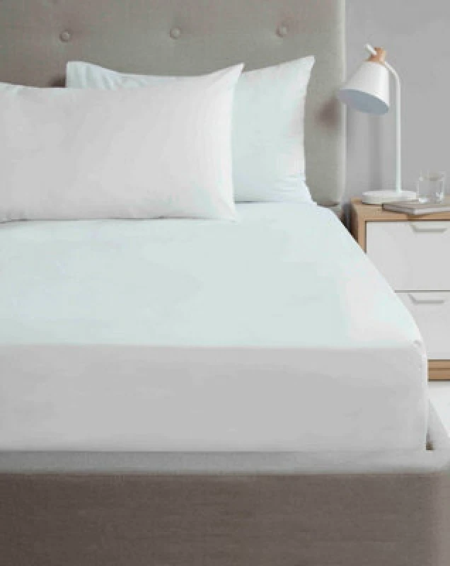 Image of RAPPORT HOME Rapport Home - Microfibre White Single Fitted Sheet Luxury Easy Care Non-Iron Bedding HSD00071