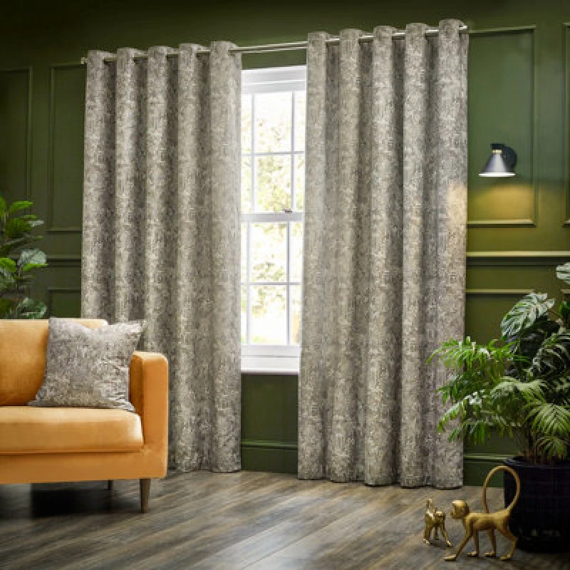 Image of Bengal Eyelet Curtains Linen, Linen / 168x183cm