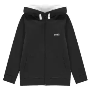 Image of Boss Logo Zip Hoodie - Black