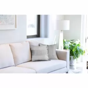 Image of Emma Barclay Eclat - Diamante Panel 43Cm Velvet Cushion (pair) Cover In Silver