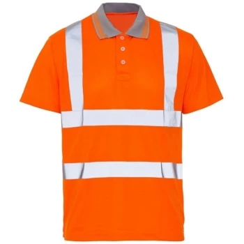 Image of Hi-vis Breathable Snag Resistant Orange Polo Shirt - 2XL - Tuffsafe
