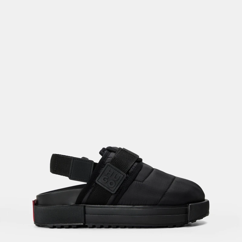 Image of Hugo Mens Delmar Sand Flatform Sandals Black male 5 (39)