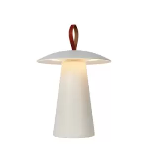 Image of La Donna Modern Table Lamp Outdoor - Ø19,7cm - LED Dim. - 1x2W 2700K - IP54 - 3 StepDim - White
