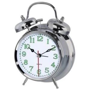 Image of Hama Nostalgia Alarm Clock 12.5 x 6.5 x 17cm Silver, One Size