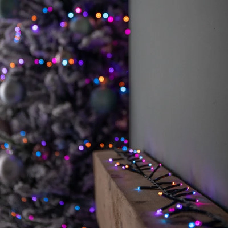 Image of Samuel Alexander 1000 LED 25m Indoor Outdoor Christmas Multi Function Mains Operated String Lights with Timer in Rainbow Multi