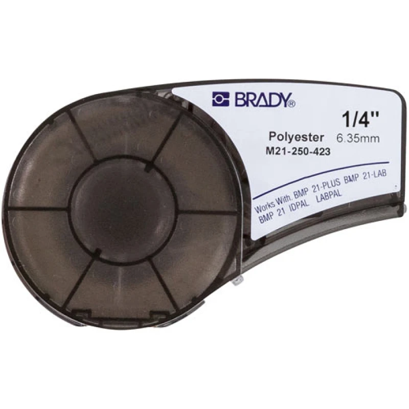 Image of Brady M21-250-423 label-making tape Black on white