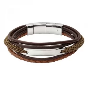 Image of Fossil Vintage Casual Brown Multi Bracelet JF02703040