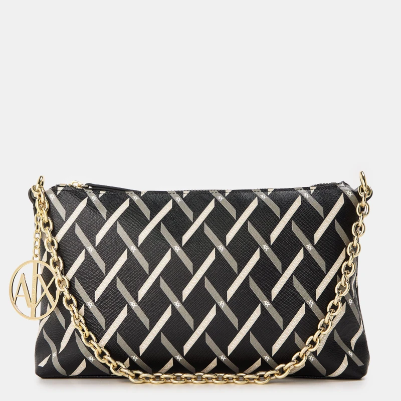 Image of Armani Exchange Womens Shoulder Bag Black female One Size