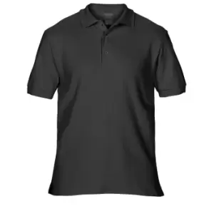 Image of Gildan Mens Premium Cotton Sport Double Pique Polo Shirt (2XL) (Black)
