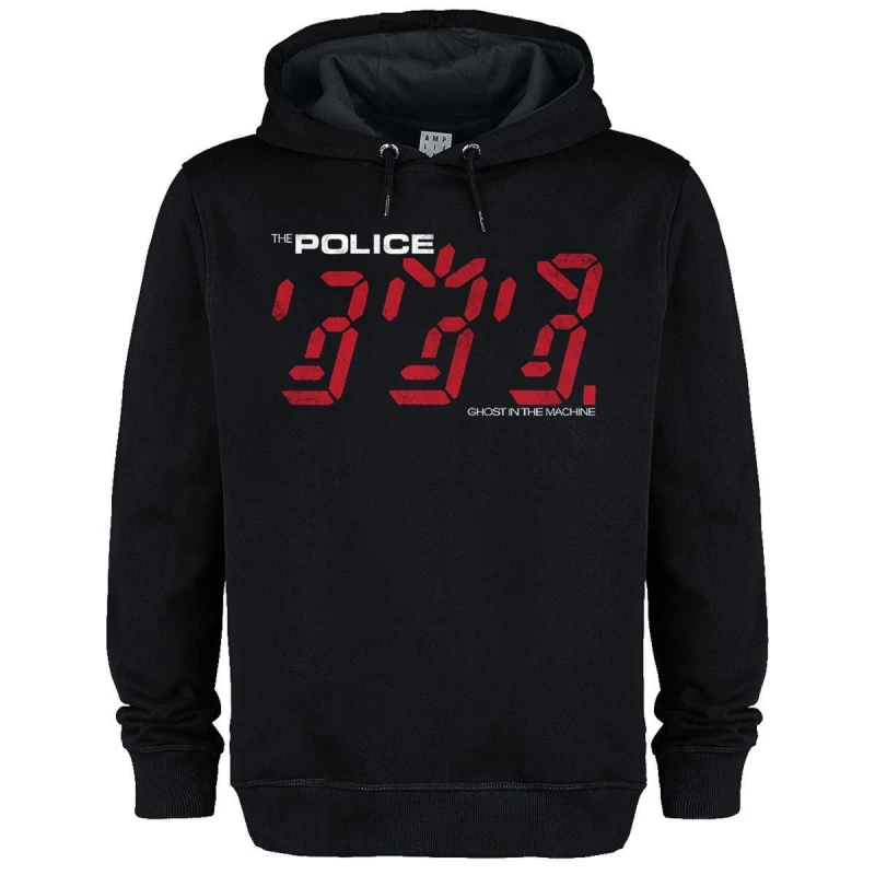 Image of Amplified Amplified Men Ghost In The Machine The Police Hoodie in Black Size: X-Small Black XS Male 5063693001636