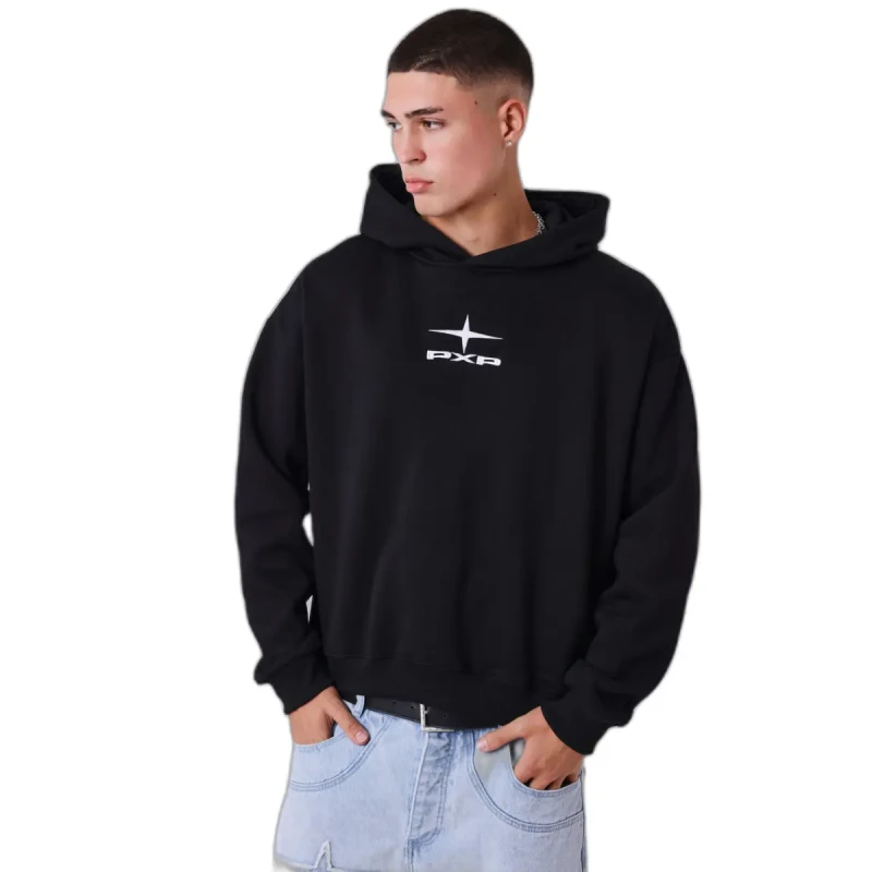 Image of Project X Paris Boxy hooded sweatshirt Project X Paris Essentials Noir Male M