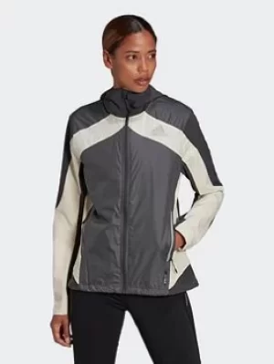 Image of adidas Ocean Marathon Primeblue Jacket, Grey/White Size M Women