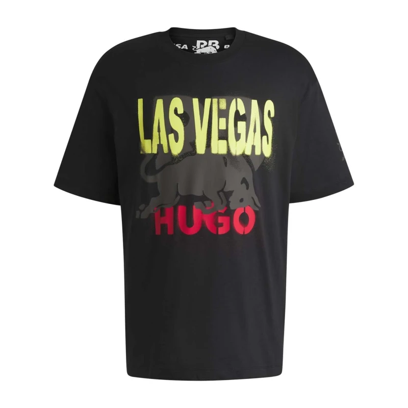Image of Hugo Las Vegas Special Artwork T-Shirt Black male XS