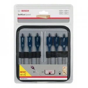 Image of Wood fraise set 6 Piece Bosch Accessories 2608595425 1/4 (6.3 mm) 1 Set