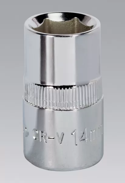 Image of Genuine SEALEY SP1214 WallDrive® Socket 14mm 1/2Sq Drive Fully Polished