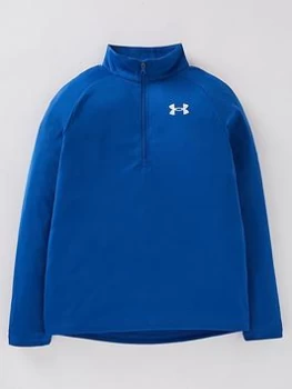 Image of Boys, Under Armour Tech 2.0 Half Zip Top - Blue/White, Size M=9-10 Years