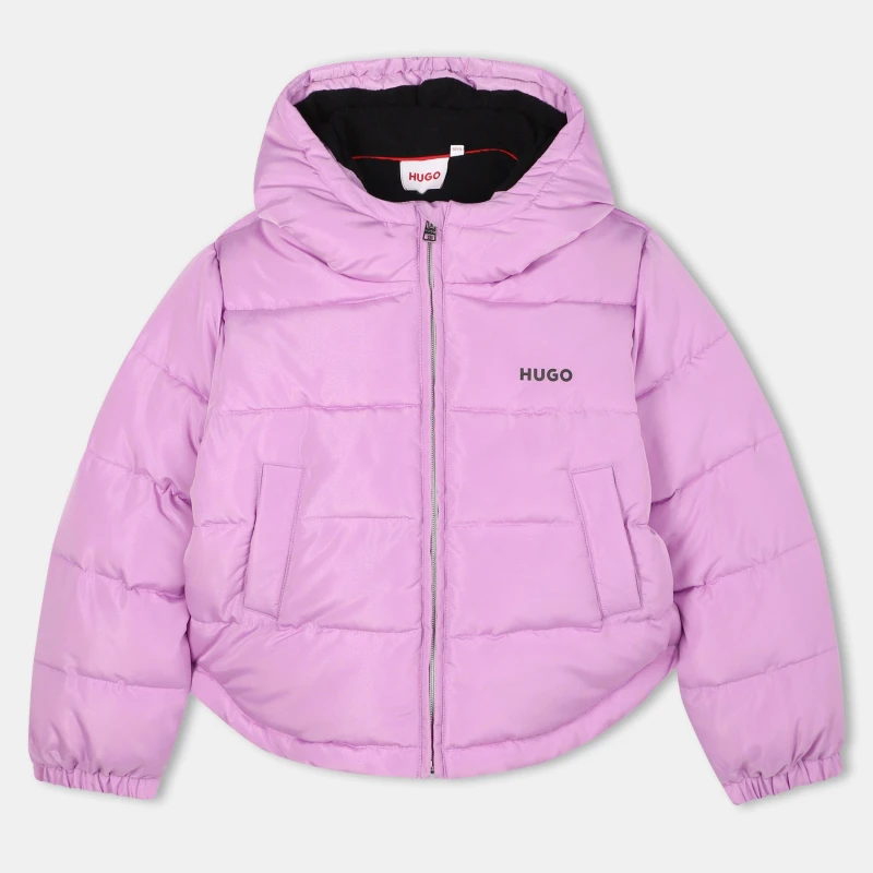 Image of Hugo Kids Short Puffer Jacket Violet 911 female 10Y