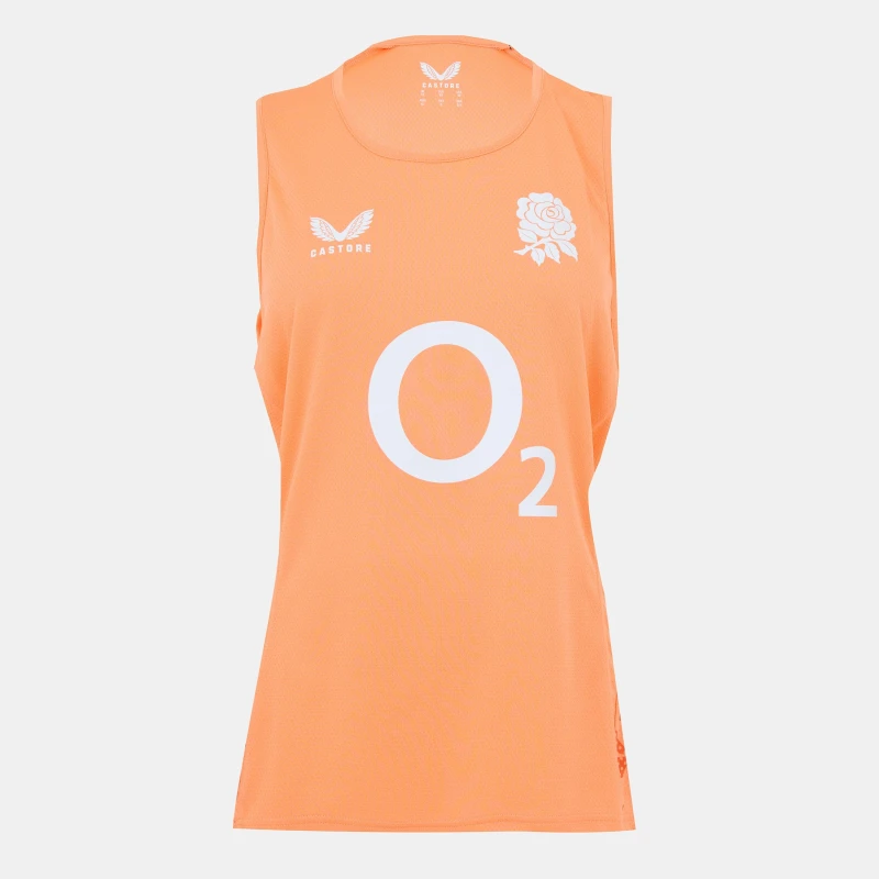 Image of Castore Red Roses Rugby Performance Vest 2025 Womens Melon female 10 (S)