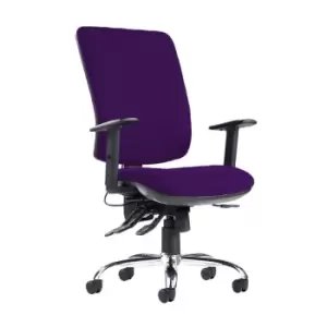 Image of Dams MTO Senza Ergo 24HR Ergonomic Asynchro Task Chair - Blizzard Grey