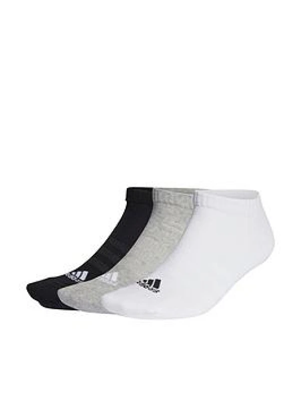 Image of adidas 3 Pack Cushioned Low-Cut Socks Juniors Crew Socks 2-3.5 Grey 41860902030