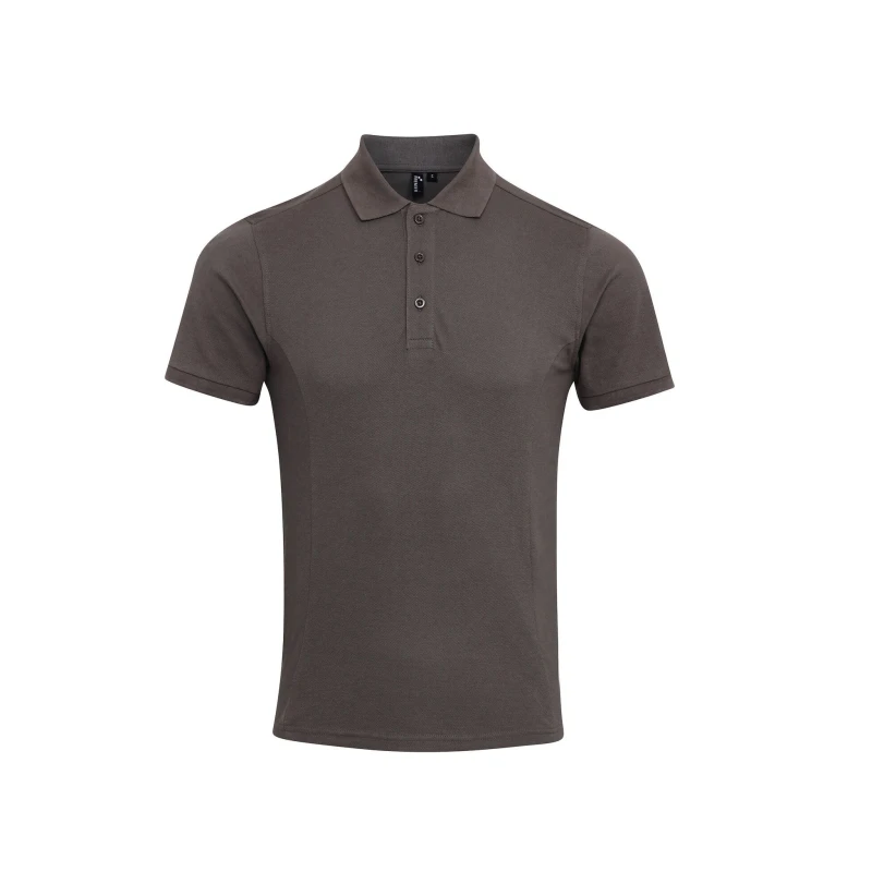 Image of Premier Premier Men Coolchecker Plus Pique Polo With CoolPlus in Dark Grey Size: Small Dark Grey S Male 5057819682366