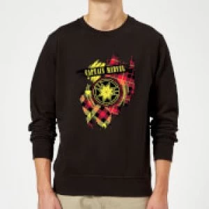 Image of Captain Marvel Tartan Patch Sweatshirt - Black - S