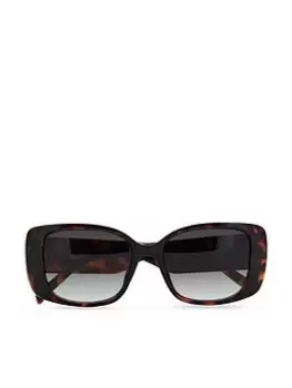 Image of Karen Millen Tort Rectangle Sunglasses, Tort, Women