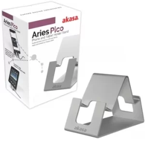 Image of Akasa Aries Pico Silver Phone and Tablet Holder Stand