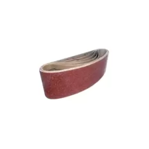Image of Toolpak Cloth Sanding Belts, 80 Grit 75mm x 533mm Long (5 Pack)