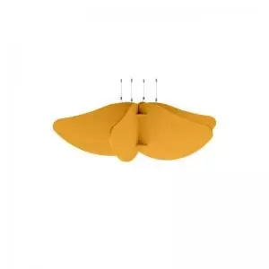 Image of Piano Scales acoustic suspended ceiling raft in yellow 1200 x 1200mm -
