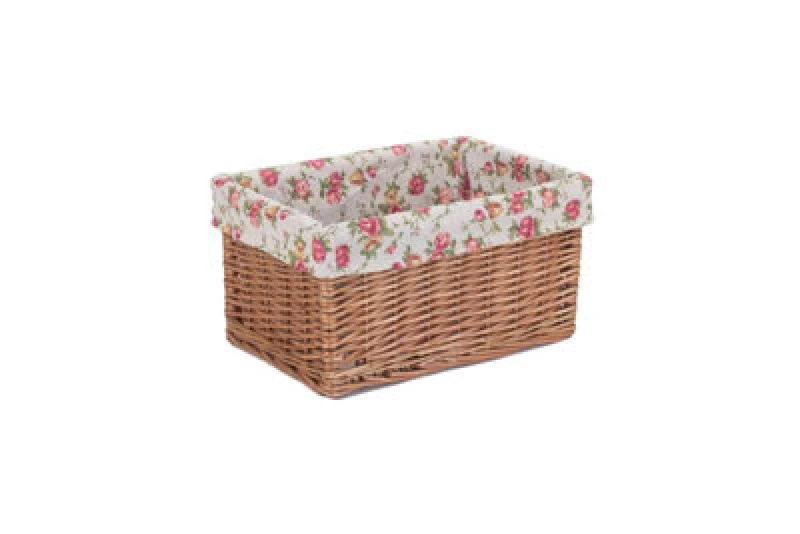 Image of Red Hamper St018R-1 Wicker Small Double Steamed Garden Rose Willow Storage Baskets