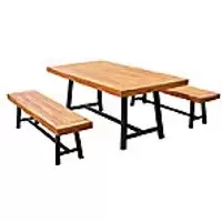 Image of Outsunny Garden Coffee Set 84B-172 Natural Wood