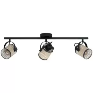 Image of Netlighting Ruscomb 3 Lamp Spotlight Bar Black