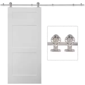 Image of 6.6ft/200CM Stainless Steel Sliding Barn Door Hardware Kit Roller