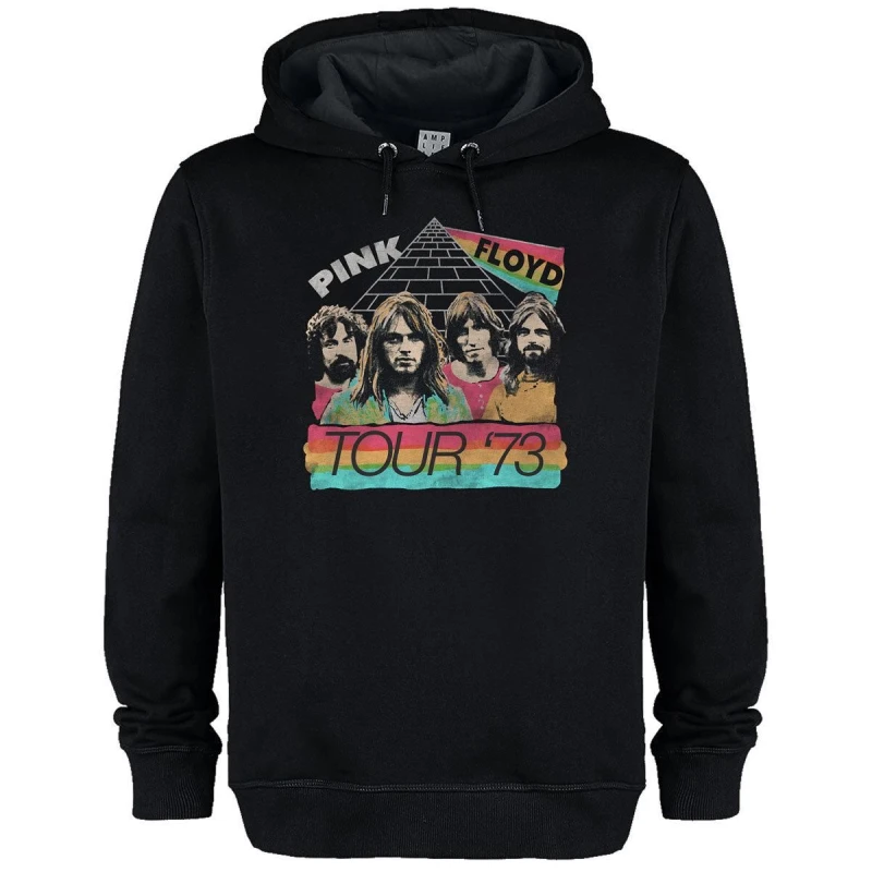 Image of Amplified Amplified Men Retro Tour 73 Pink Floyd Hoodie in Black Size: X-Small Black XS Male 5063693000493