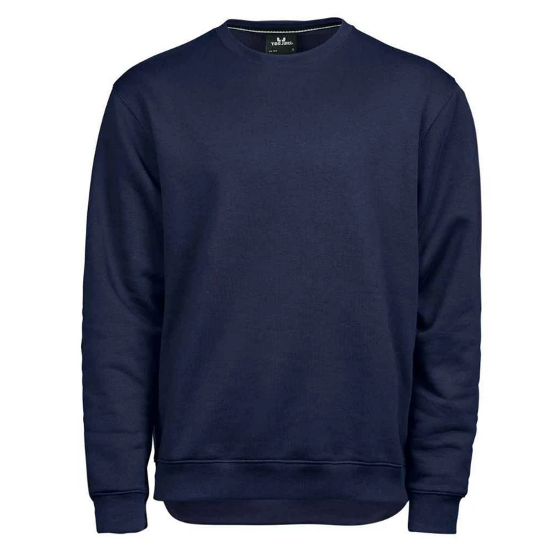 Image of TEE JAYS Mens Plain Black Sweatshirt in Navy Size: Small Navy Male S