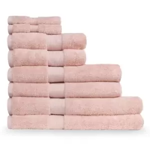 Image of Cleopatra Egyptian Cotton 8 Piece Complete Towel Set Blush
