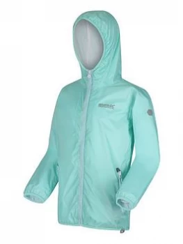 Image of Boys, Regatta Kids Pack-It Waterproof Jacket III - Aqua, Size 5-6 Years